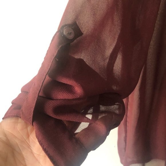 Garage Sheer Chiffon Blouse Size M - Picture 7 of 13